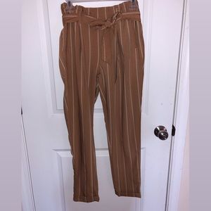 Tan Striped Pants S